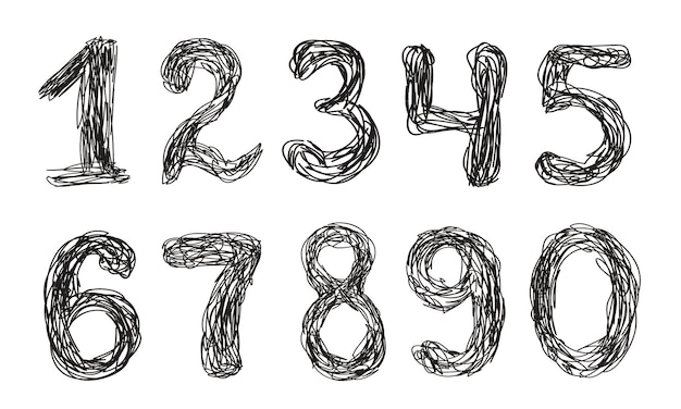 Vector number fonts