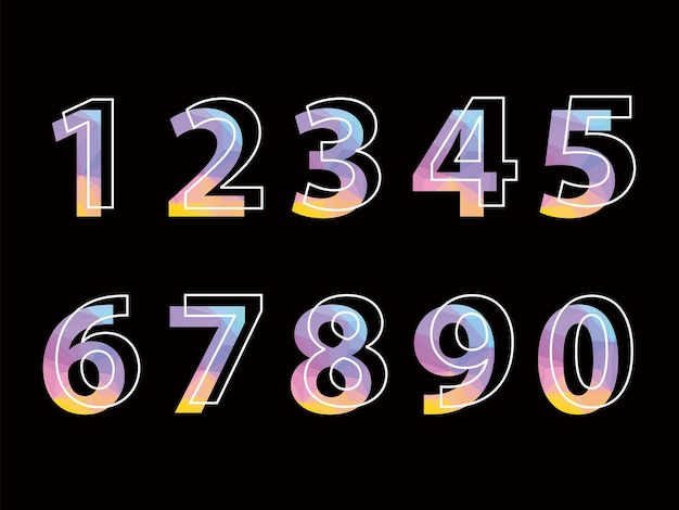 number fonts