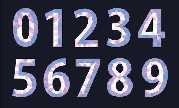 Vector number fonts