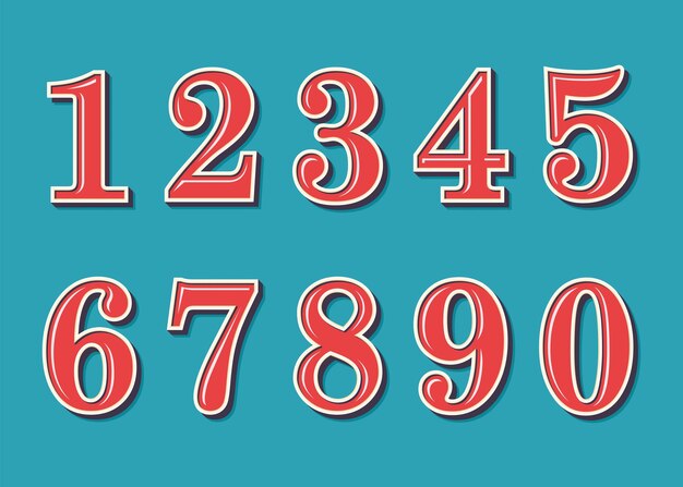 number fonts