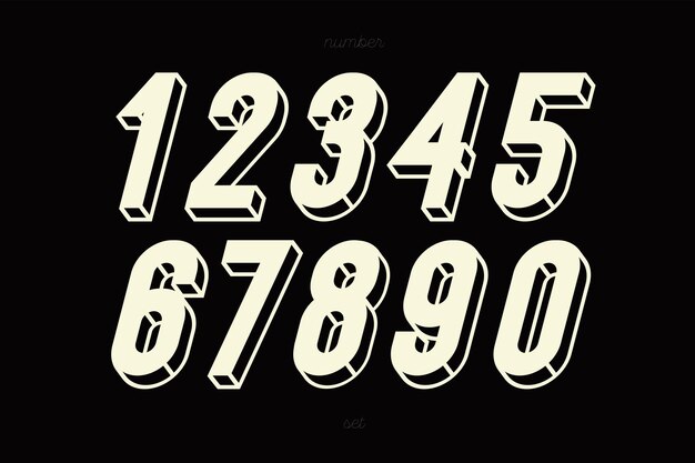 number fonts