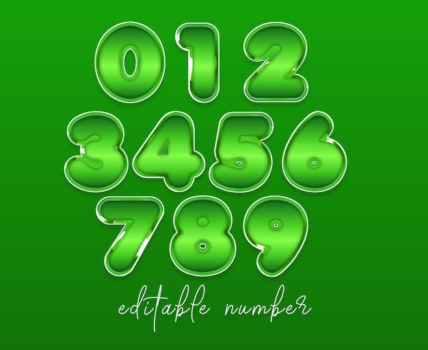 number from 0 to 9 vector illustration