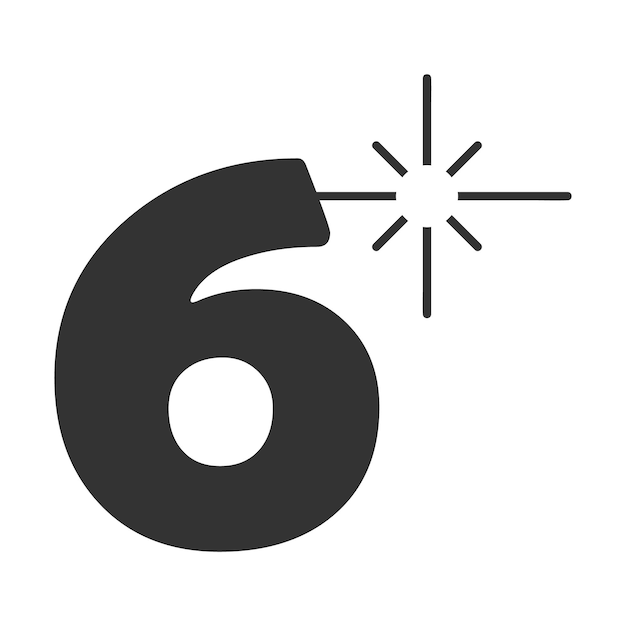 Vettore disegno dell'illustrazione vettoriale dell'icona del numero