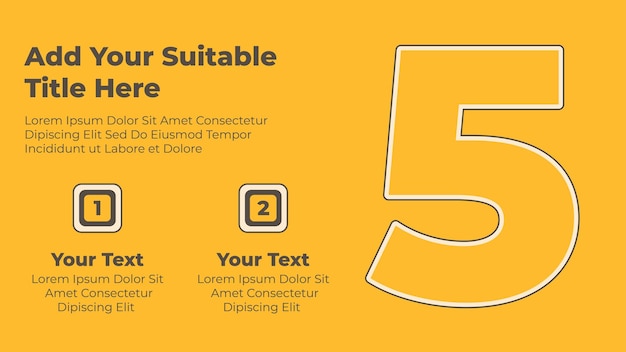 Number infographic presentation template