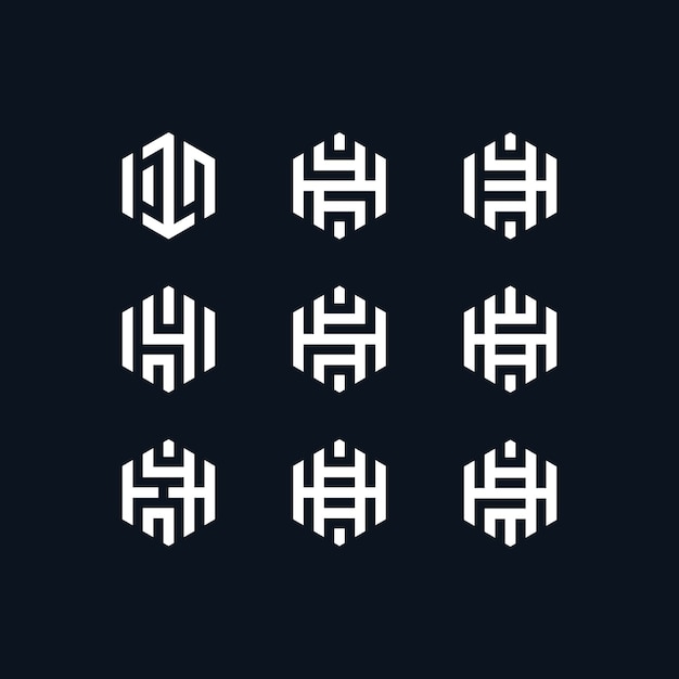 Vector number logo collection