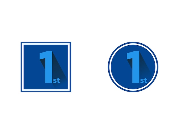Вектор Шаблон дизайна логотипа номер один 1