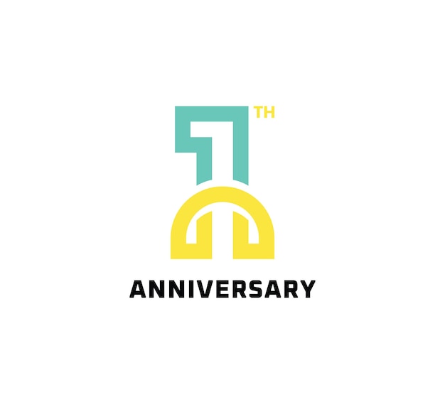 Vector number one anniversary logo vector