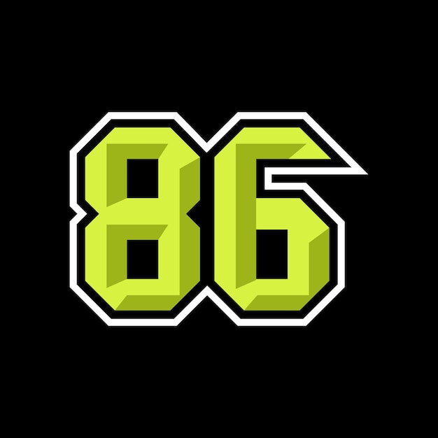 Number racing 86 design