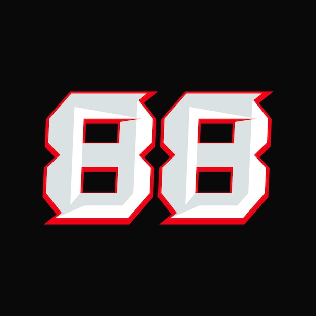 Number racing 88 design logo