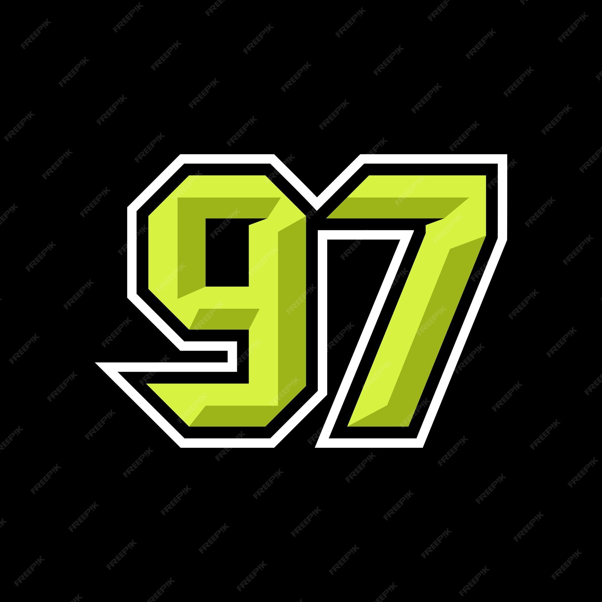 Premium Vector Number racing 97 Premium Vector Number racing 97