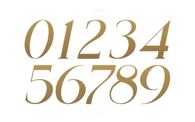 Vector number set classic style modern typography for animation t shirt racing game poster birthday decoration promotion sale banner printing on fabric cool font vector 10 eps