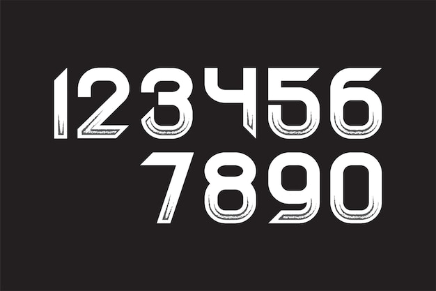 number set collection for sport jersey