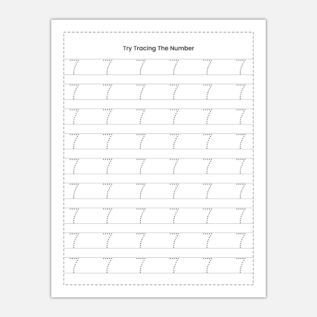 Vector number tracing and number word tracing coloring activity worksheet for kindergarten kids