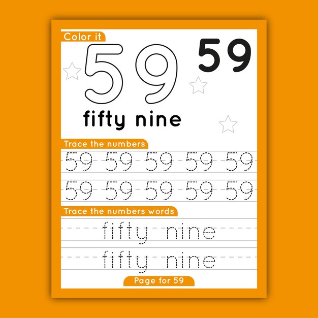 Number tracing worksheet for Toddlers