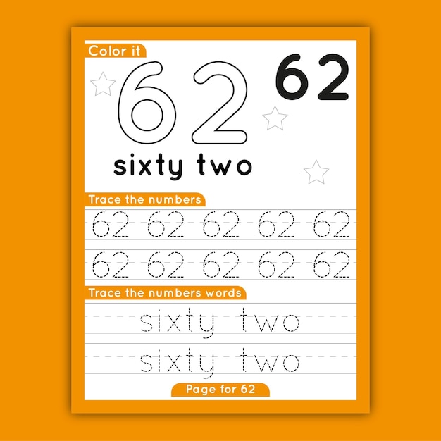 Number tracing worksheet for Toddlers