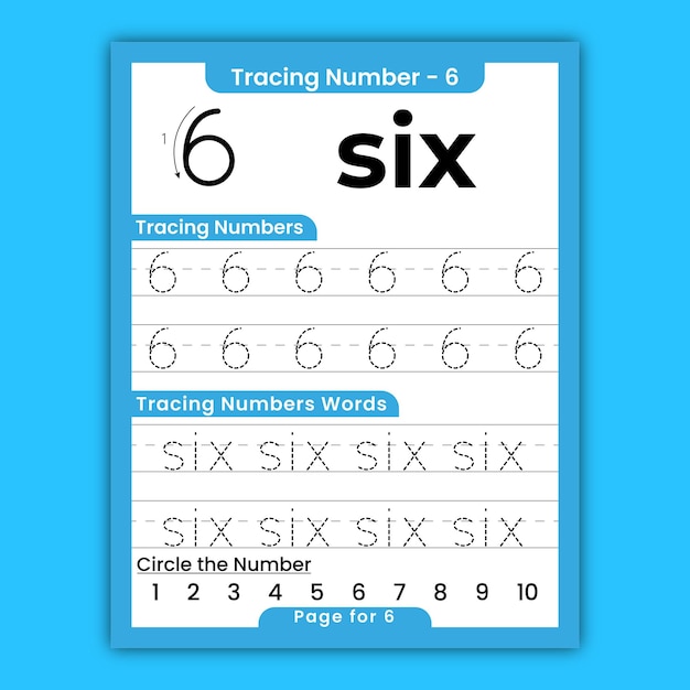 Number tracing worksheets for Preschoolers