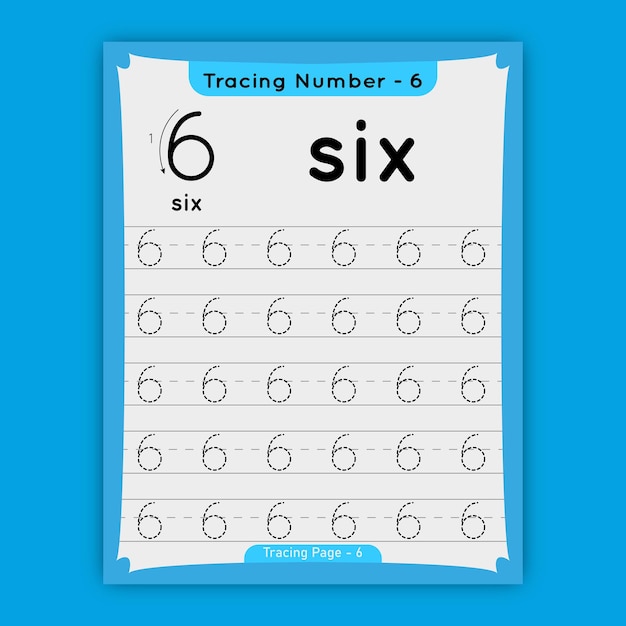 Number tracing  worksheets