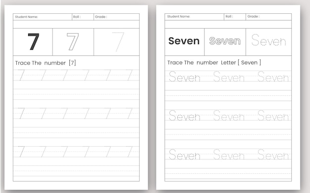 Number tracingand Letters Tracing Practice for kids