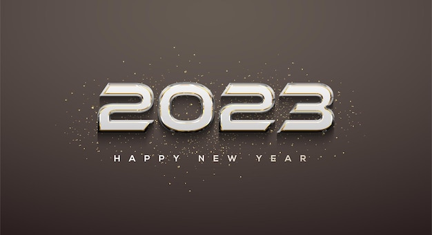Числовой вектор 2023 для поздравления с празднованием нового года 2023 года