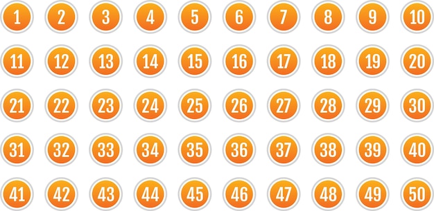 Numbers Flat Icons 150 count