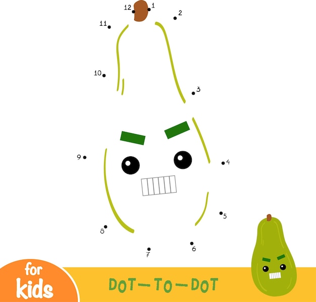 Numbers game education dot to dot game for children Papaya