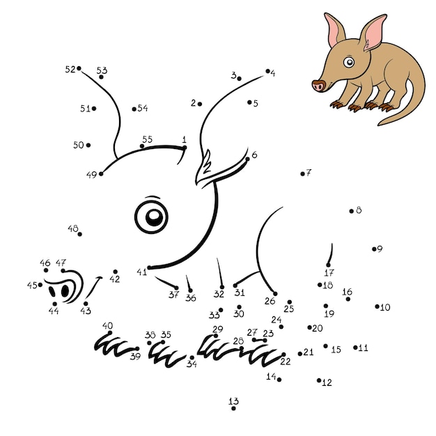Игра чисел, развивающая игра для детей, aardvark