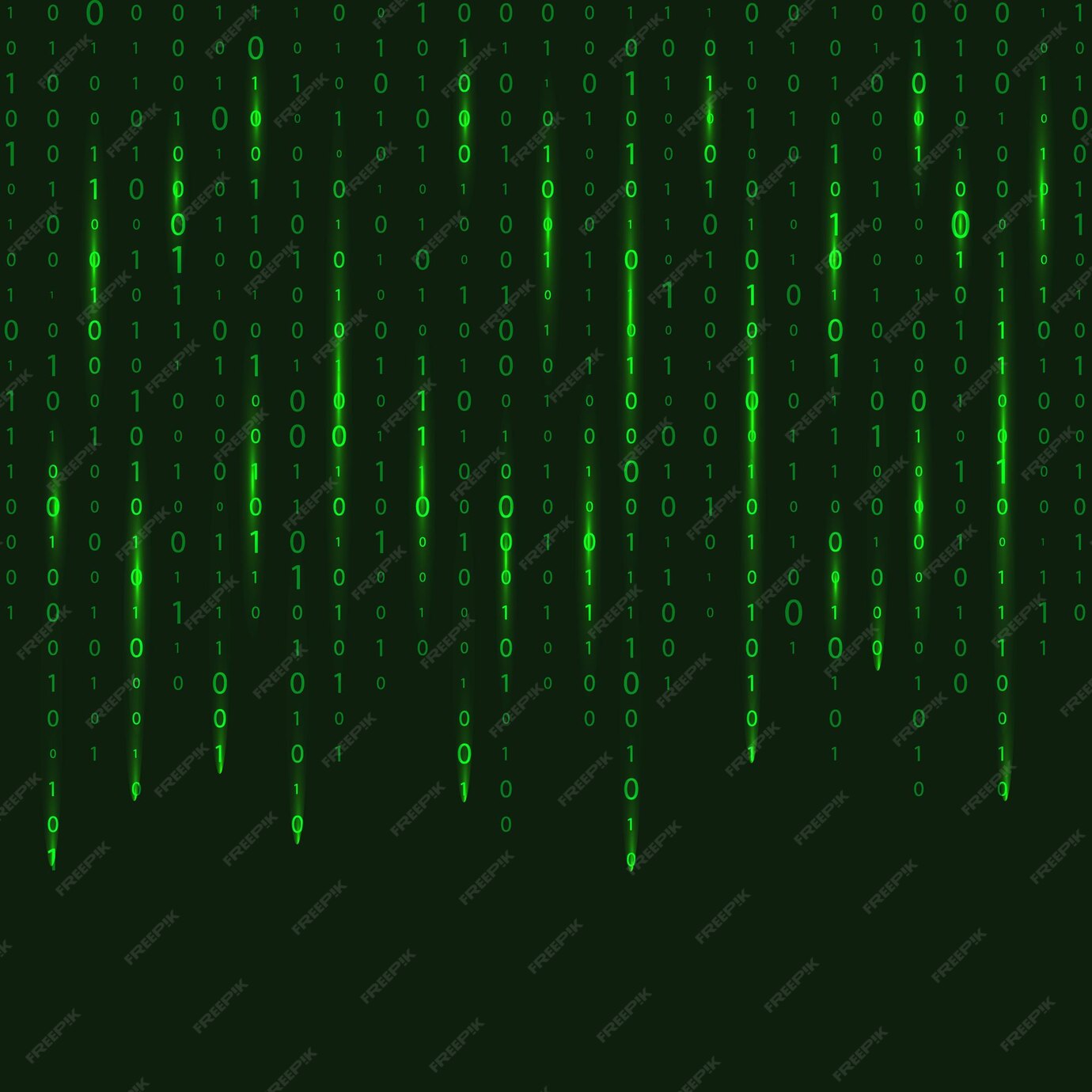 Premium Vector | Numbers on the screen digital stream of binary code ...