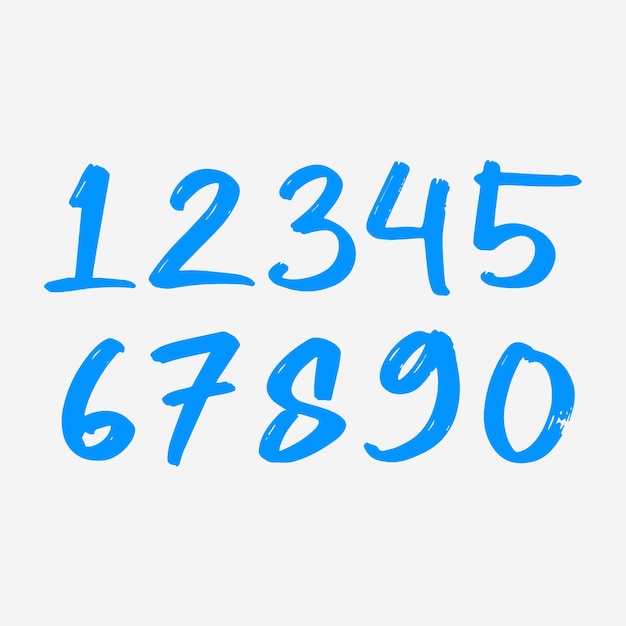 Vector numbers set vector illustration