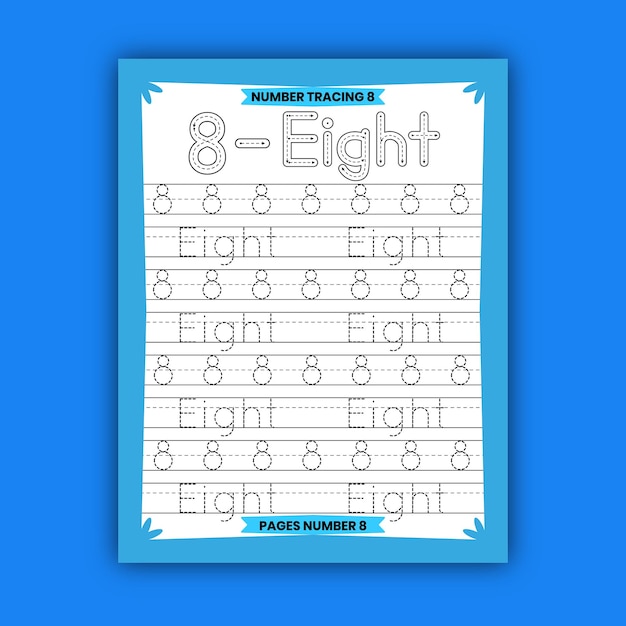 Numbers tracing worksheet for kids.