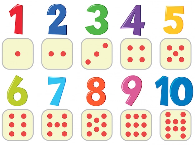 Numbers with image poster