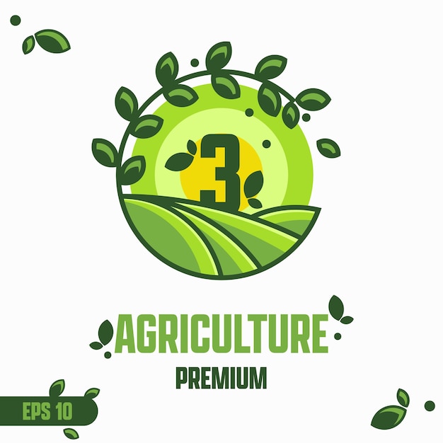 Numeric 3 Agriculture Logo