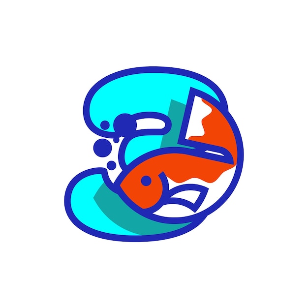 Numeric 3 fish logo