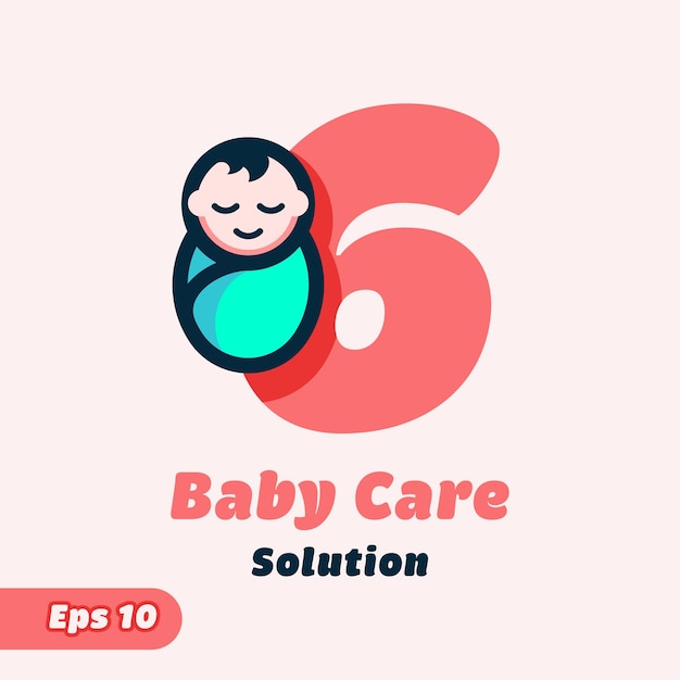 Numeric 6 Baby Care Logo