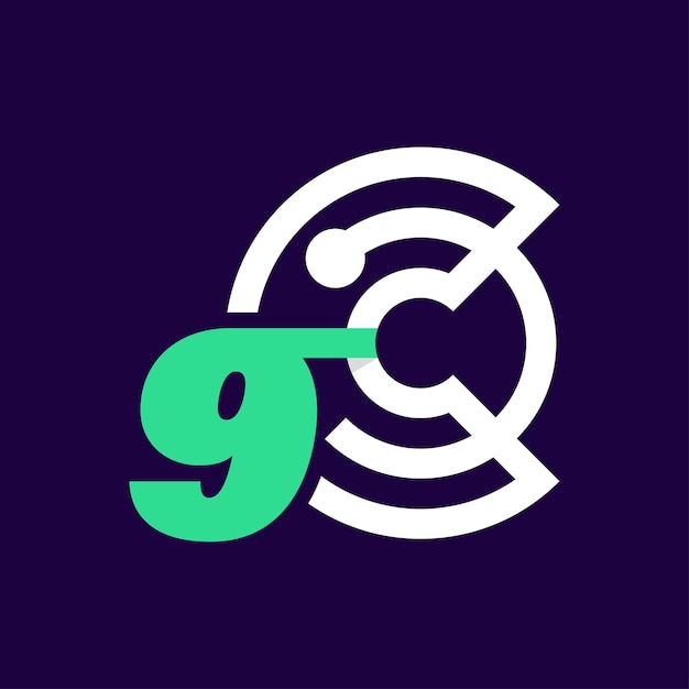 Числовой логотип 9 crypto