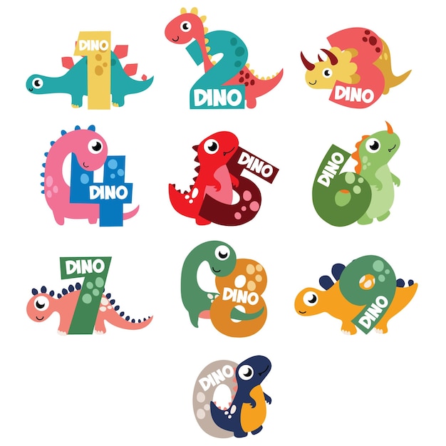 Numeric Dinos Web Assets for Kids