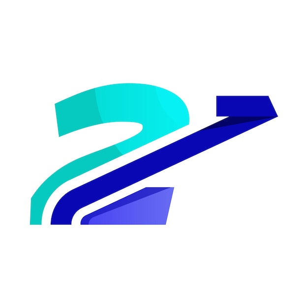 Vector numerical 2 investment logo