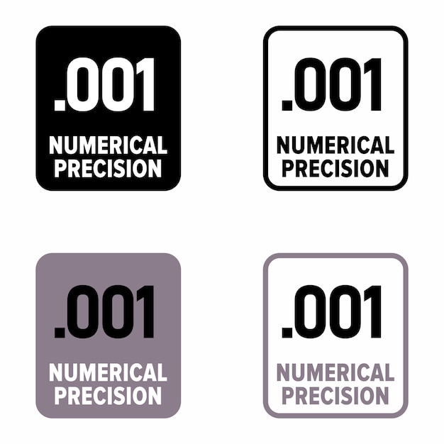 Numerieke precisie perfecte uitdrukking van een hoeveelheid meten in details informatiebord