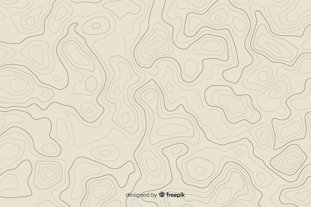 Numerose linee topografiche aggrovigliate
