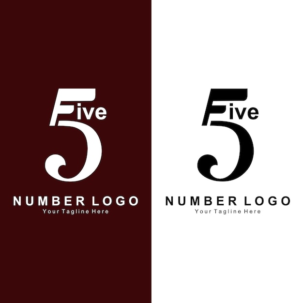 Nummer 5 vijf logo ontwerp premium eenvoudige pictogram vector geschikt voor bedrijf banner sticker product merk