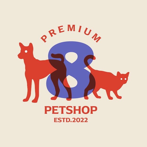 Nummer 8 Petshop-logo