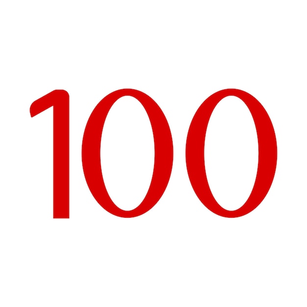 Nummerpictogram 100 vector