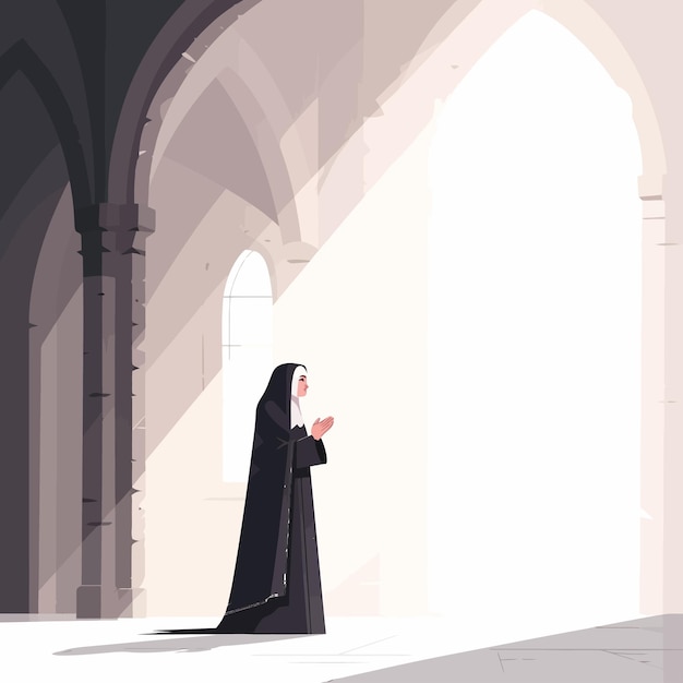 Nun_prays_to_god