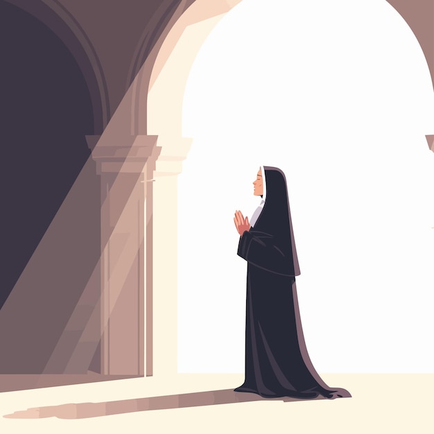 Nun_prays_to_god