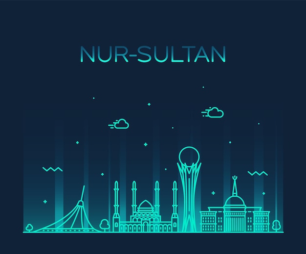 Nur-Sultan (Astana) skyline, Kazachstan