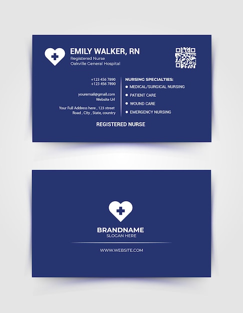 Вектор Дизайн визитной карточки медсестры и врача визитная карточка медсестры врач медсестра