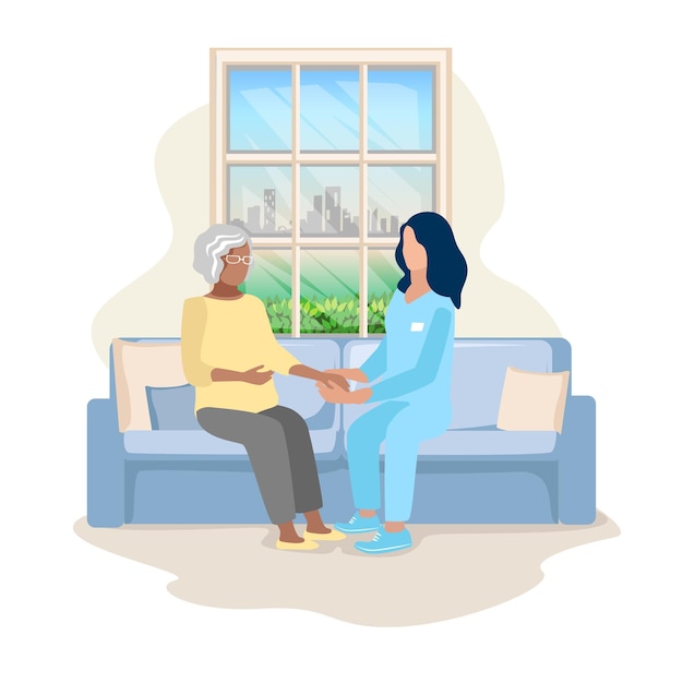 nurse caring for the elderly