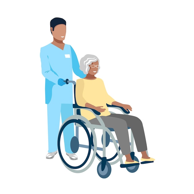 Nurse caring for the elderly