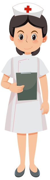 A nurse cartoon on white background