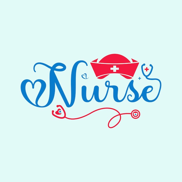 Nurse Day lettering design Nurse Day quotes typography for tshirt poster sticker and card