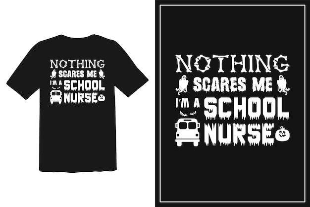 Vector nurse halloween t-shirt design